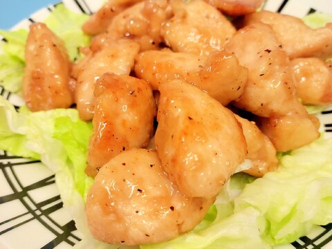 簡単(^^)鶏むね肉のガーリックポン酢バター焼き♪